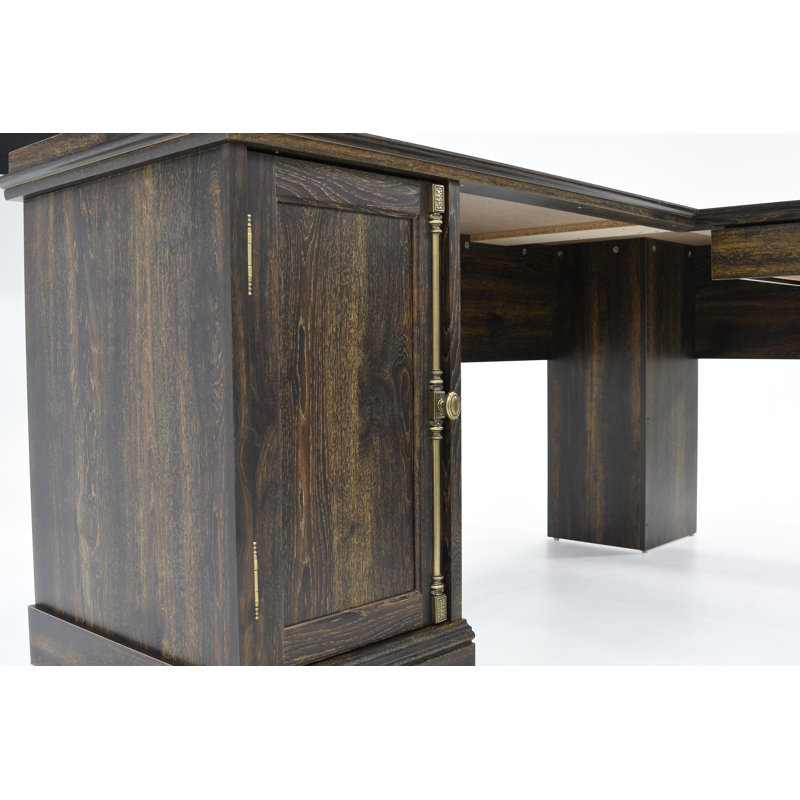 Beachcrest Home Bowerbank LShaped Executive Desk & Reviews